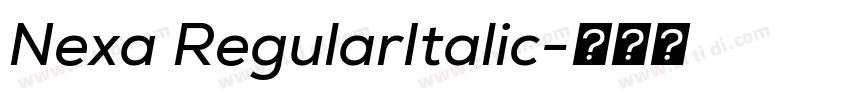 Nexa RegularItalic字体转换